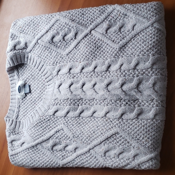 Old Navy Sweaters - Old Navy off white & confetti cable knit sweater